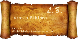 Lakatos Bibiána névjegykártya