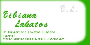 bibiana lakatos business card